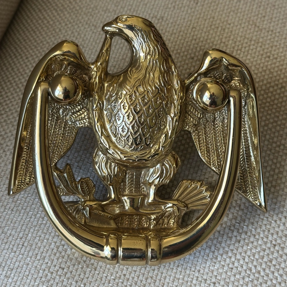Brass Door Knocker- Brass Eagle